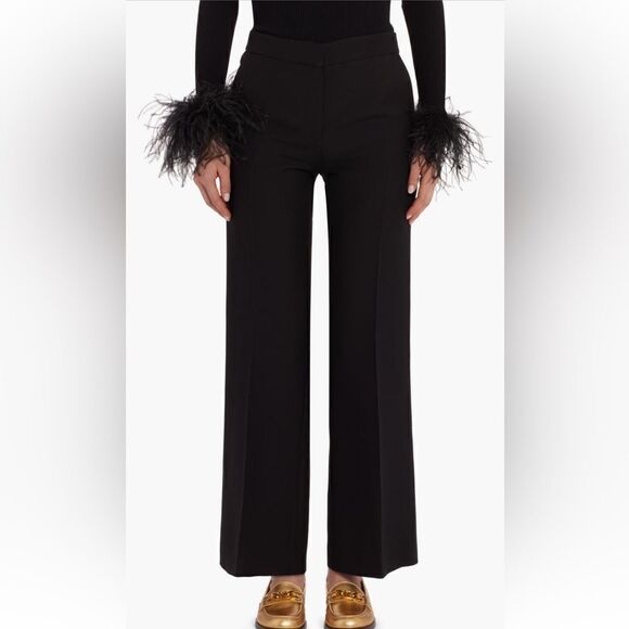 Valentino Garavani Crepe Couture Wool & Silk straight Leg Pants size US10/ EU 46 - Picture 1 of 15